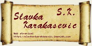 Slavka Karakašević vizit kartica